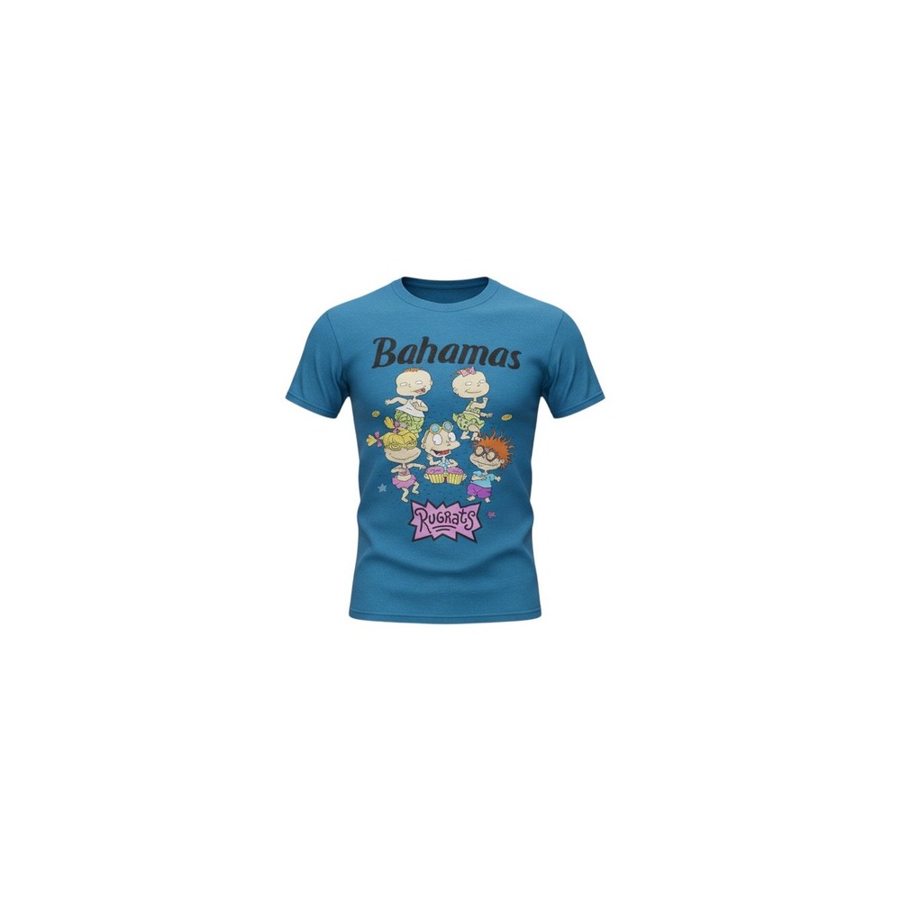 Nickelodeon Rugrats T-Shirt Mens Small Blue Bahamas Graphic 90s Cartoon Tee